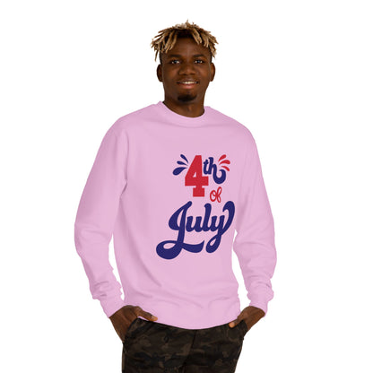 4th of July Crewneck Sweatshirt — Patriotic Independence Day Pullover