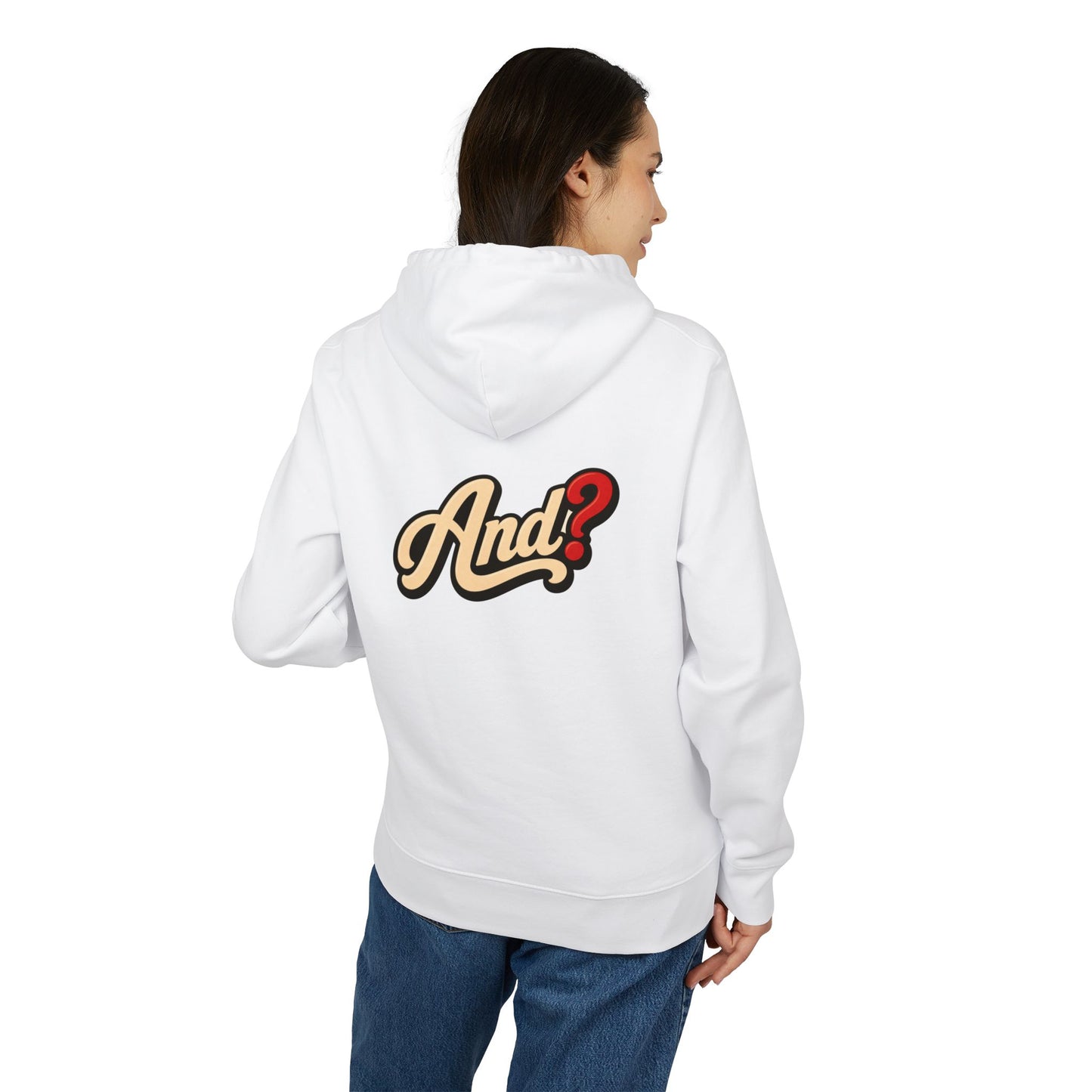 And? Hoodie — Retro Script Graphic Pullover