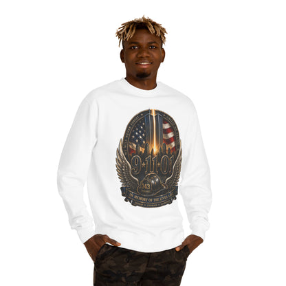 9/11 Memorial Crewneck Sweatshirt — Tribute to Fallen Heroes