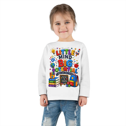 Toddler Tee — "Little Mind Big Potential" Back-to-School Long Sleeve