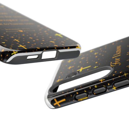 Phone Case — "For I Know" Jeremiah 29:11 Gold Cross Christian Tough Case