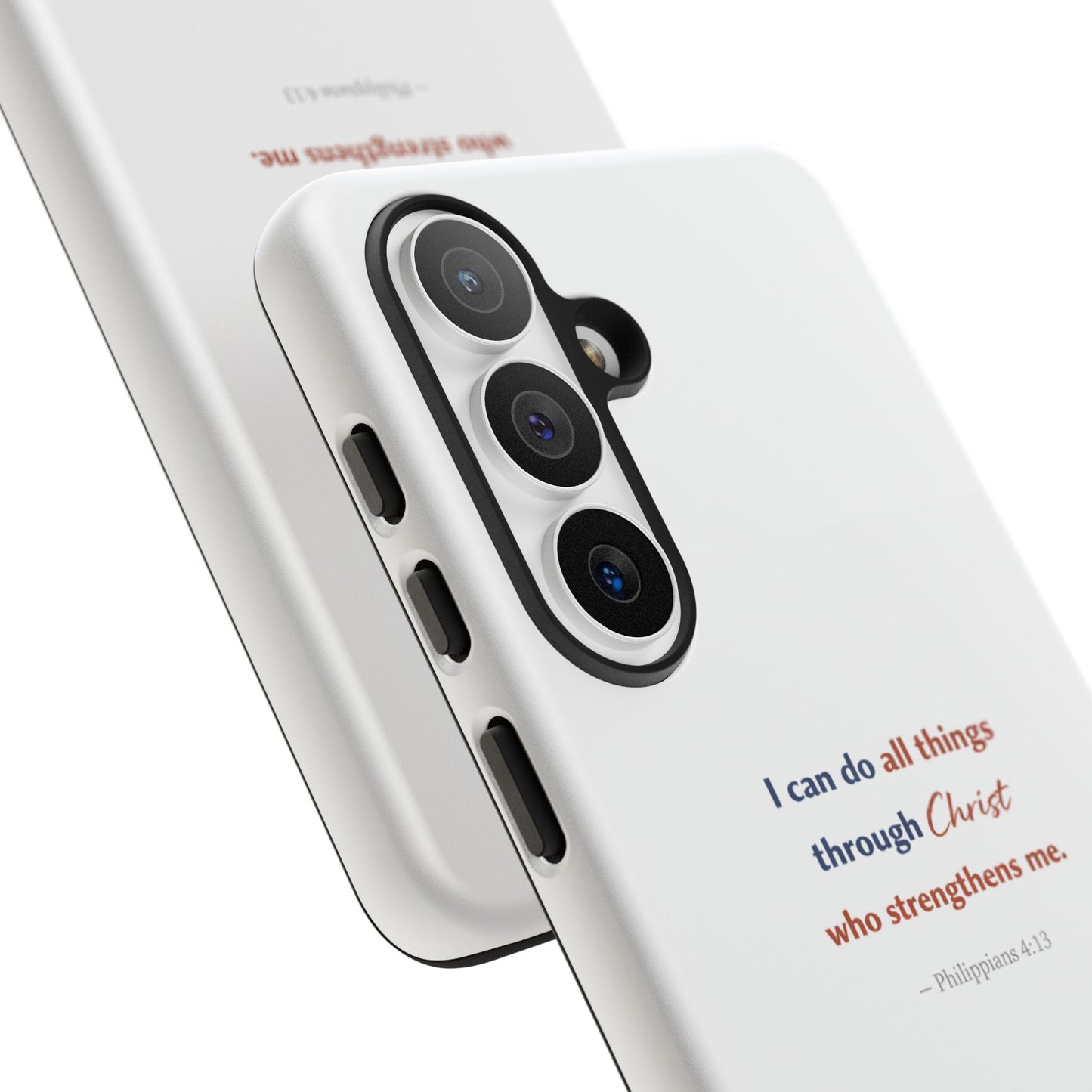 Christian Phone Case – “I Can Do All Things Through Christ” Inspirational Tough Case
