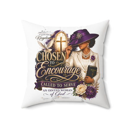 Christian Decorative Pillow — "Chosen to Encourage" Church Ladies Accent Pillow