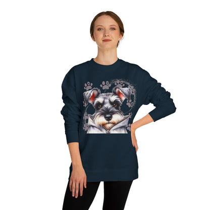 Schnauzer Pawprint Sweatshirt — Cute Dog Graphic Crewneck