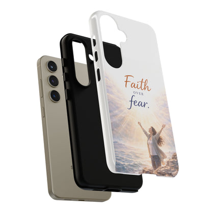 Faith Over Fear Phone Case — Inspirational Christian iPhone Cover