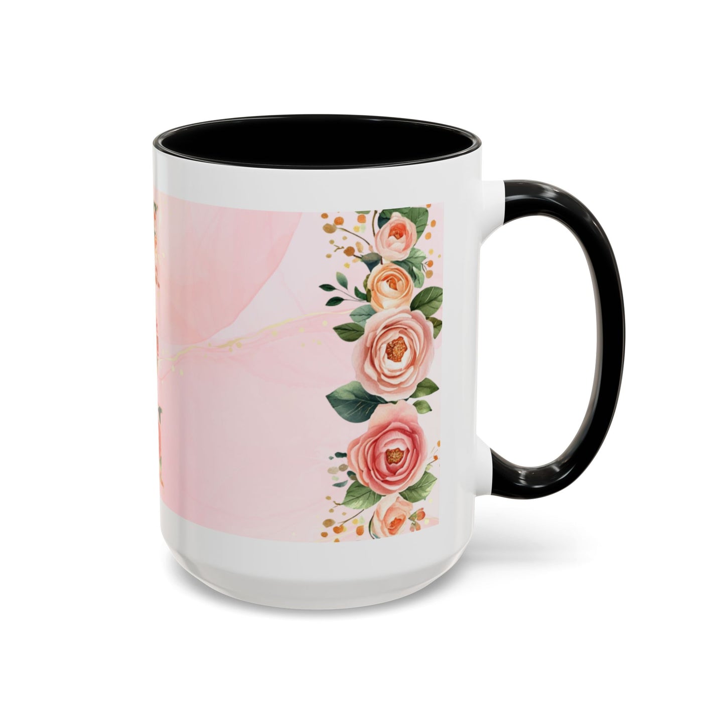 Mom Floral Accent Coffee Mug – Pink Mother's Day Gift (11/15oz)