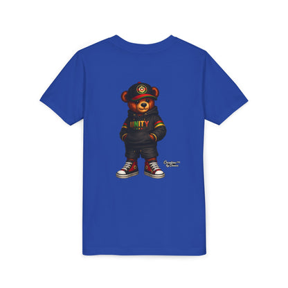 Youth T‑Shirt — Cool Bear Graphic Tee with 'UNITY' Hoodie Design