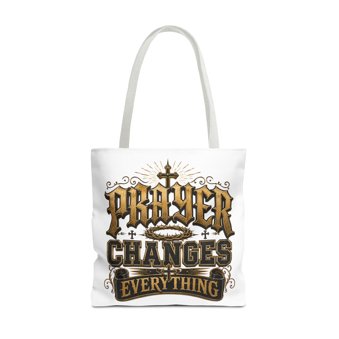 Prayer Changes Everything Tote Bag - Inspirational Christian Canvas Tote