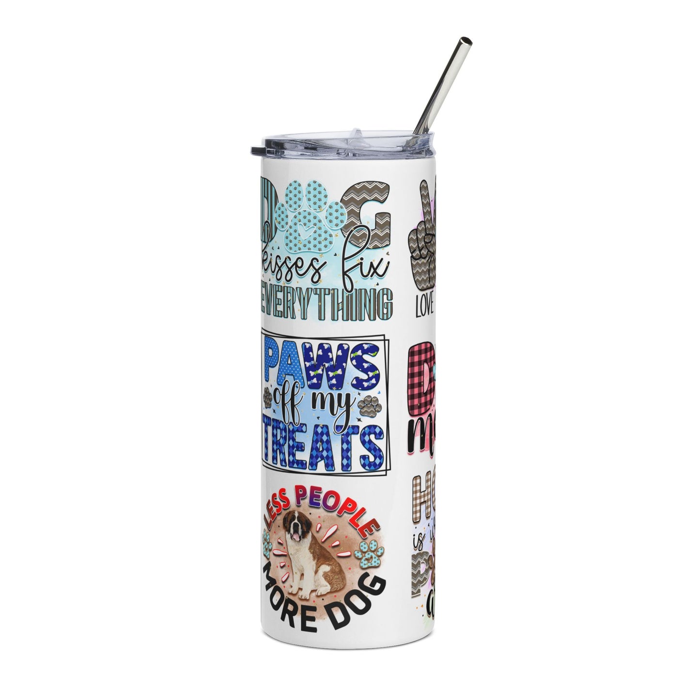 Dog Mama 20oz Stainless Steel Tumbler — Love, Paws & Home Dog Quotes