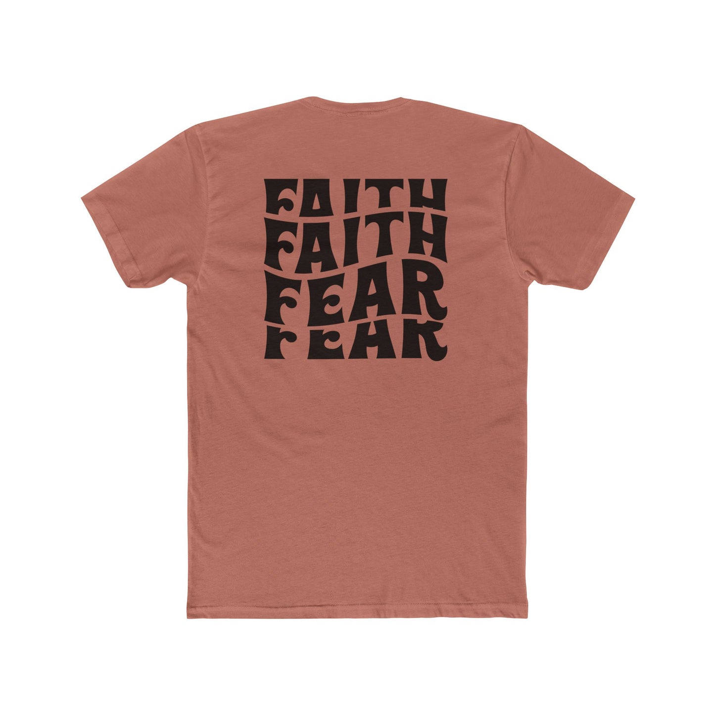 Faith Over Fear T‑Shirt — Bold Retro Typography Spiritual Tee