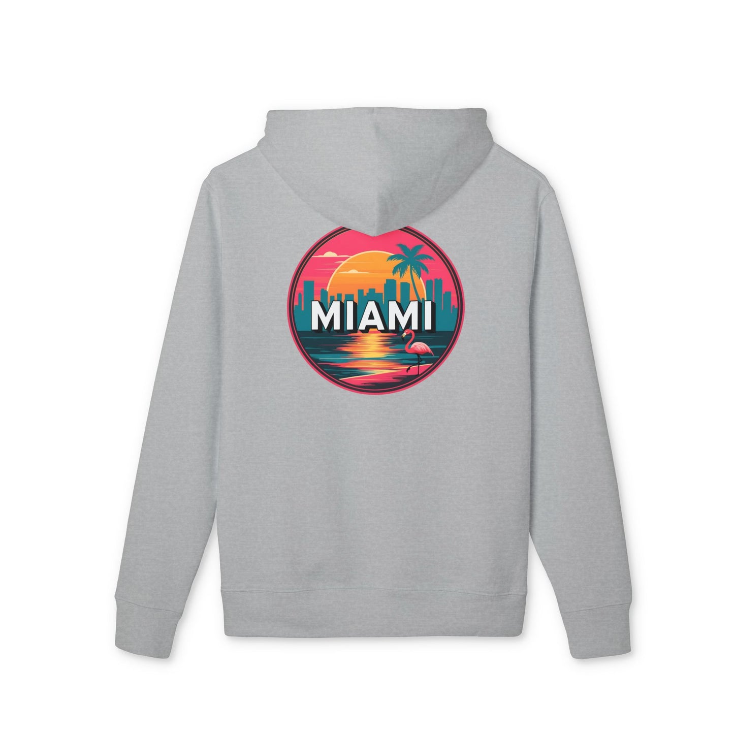 Miami Sunset Hoodie — Retro Palm Beach Graphic