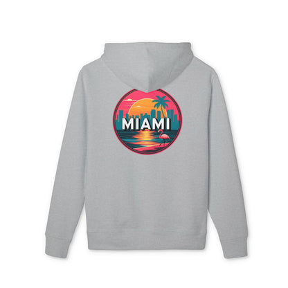 Miami Sunset Hoodie — Retro Palm Beach Graphic