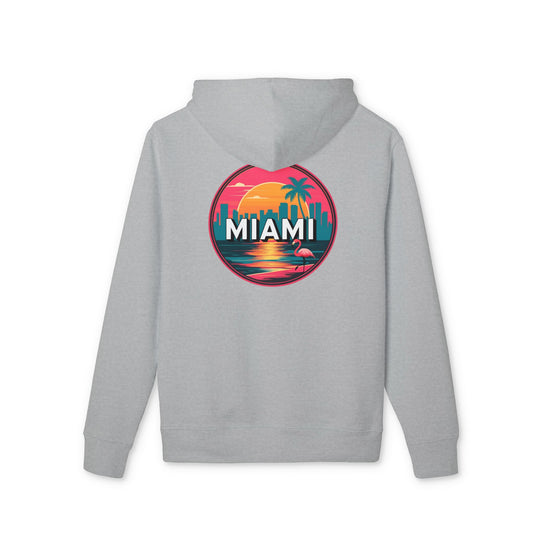 Miami Sunset Hoodie — Retro Palm Beach Graphic