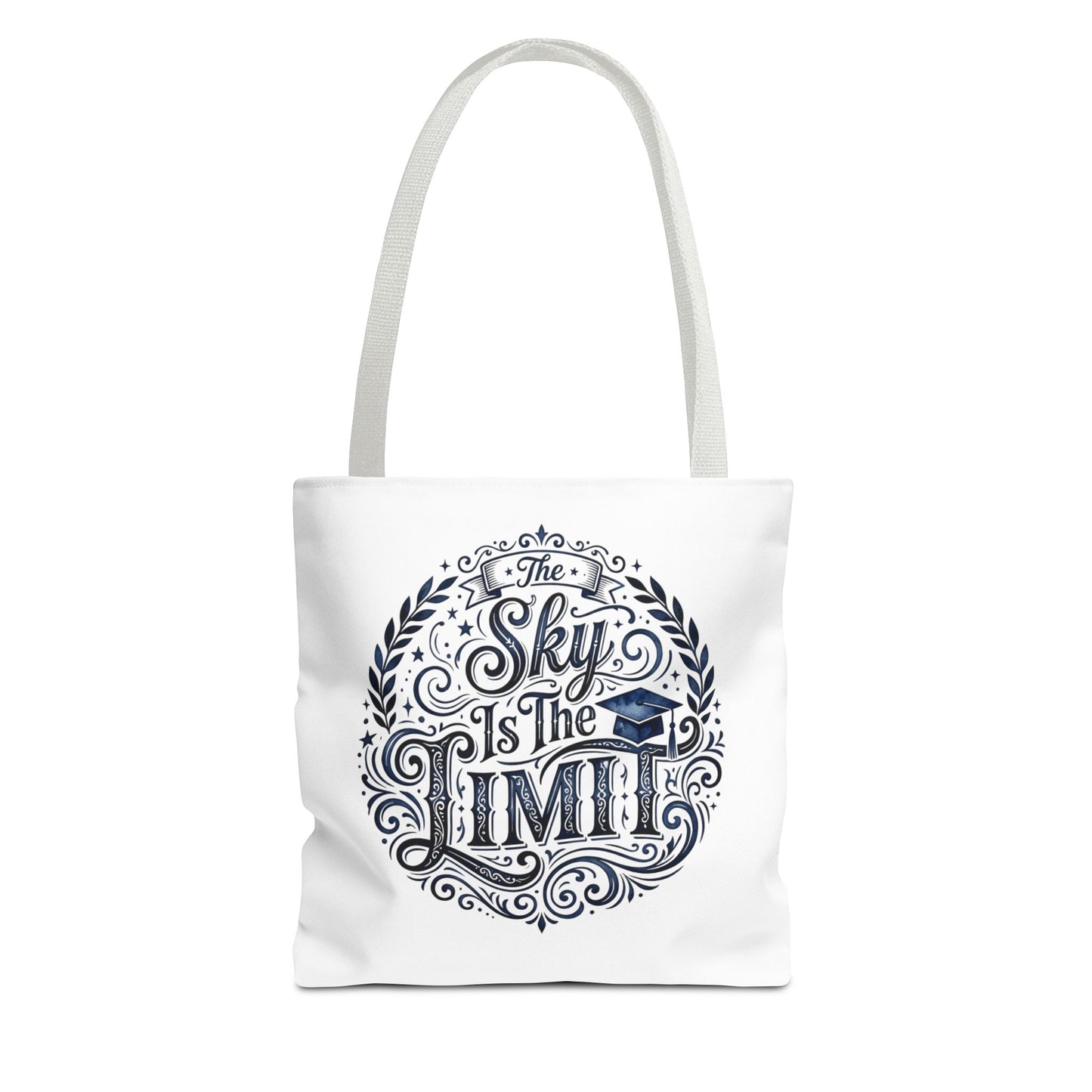 Graduation Tote Bag — "The Sky Is the Limit" Inspirational Canvas Tote