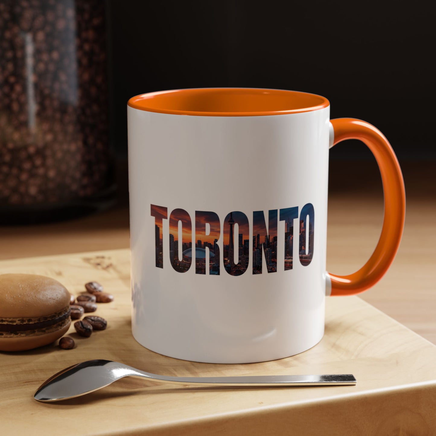 Toronto Skyline Accent Coffee Mug — Cityscape Text Design (11/15oz)