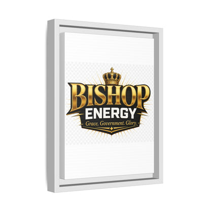 Framed Canvas Art - "Bishop Energy" Gold Crown Logo (Matte)
