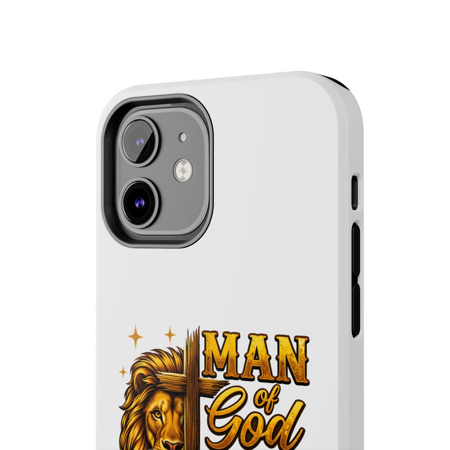 Man of God Lion Phone Case — ‘Man of God’ Christian Protector Dad Gift