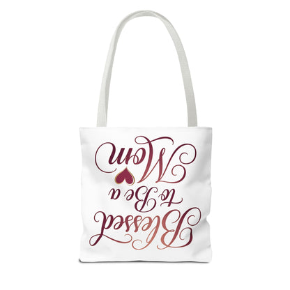 Blessed to Be a Mom Tote Bag – Mother's Day Floral Script Gift