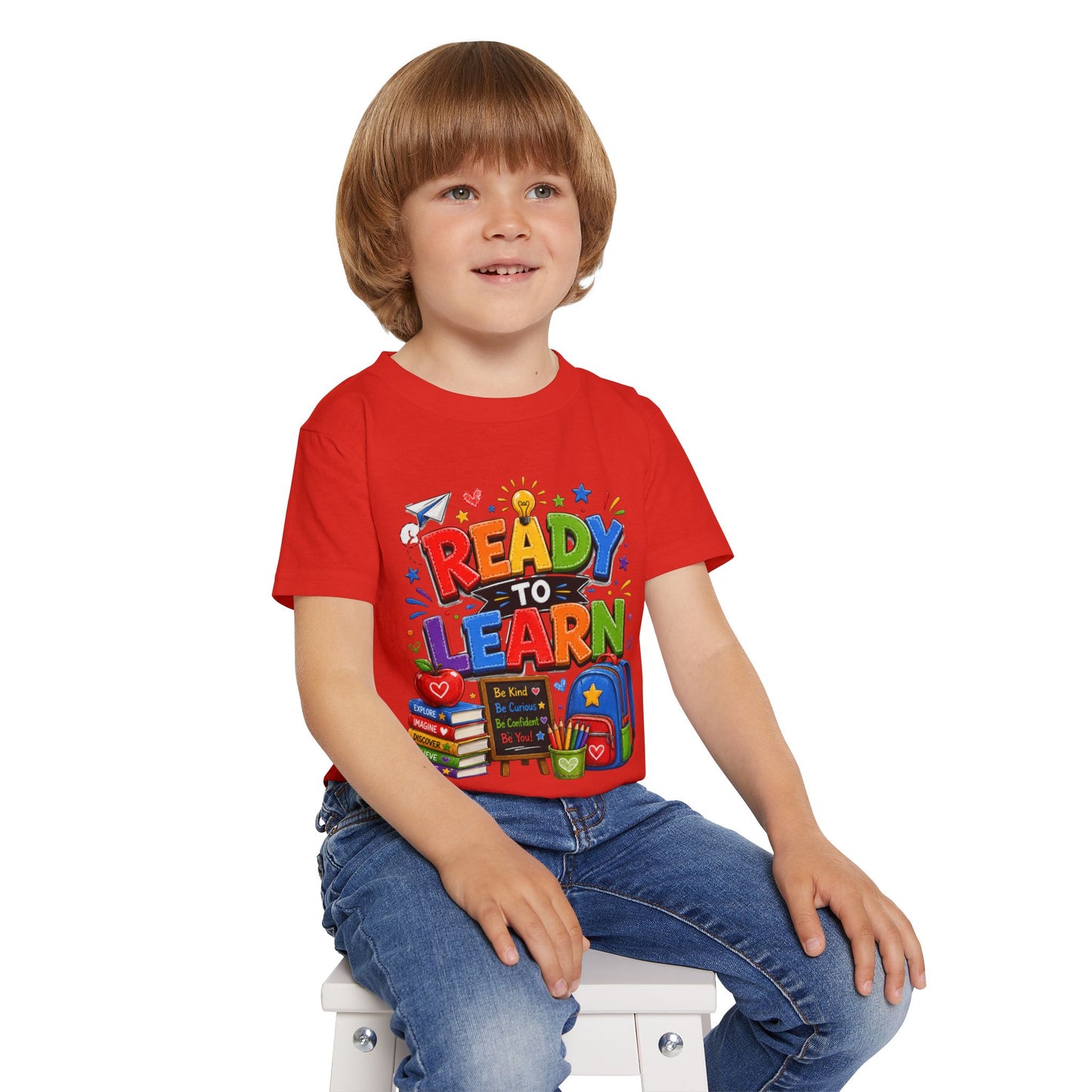 Toddler T-Shirt — "Ready to Learn" Back-to-School Kids Tee