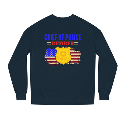 Retired Chief of Police Sweatshirt – American Flag Badge Tribute