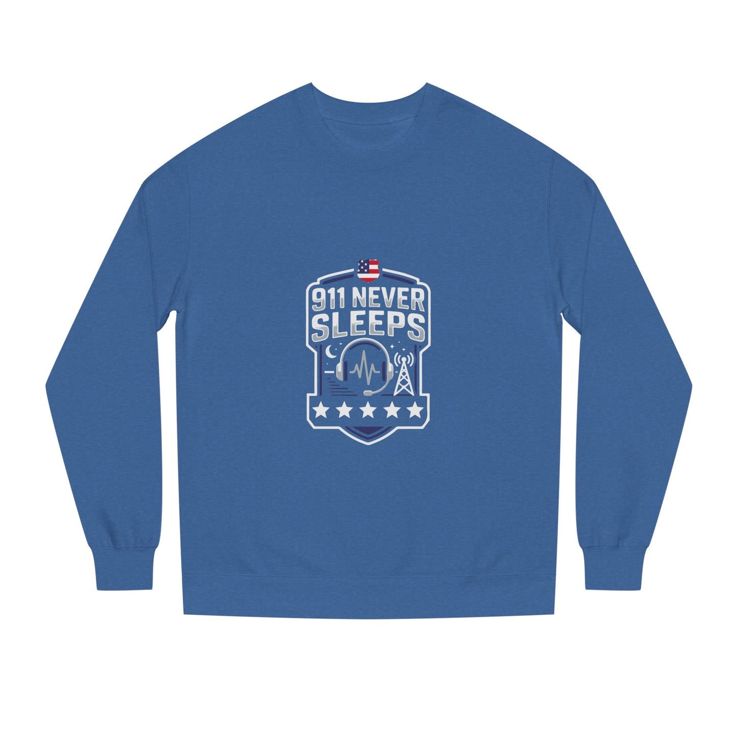 911 Never Sleeps Sweatshirt – Emergency Dispatcher & First Responder Tribute Crewneck