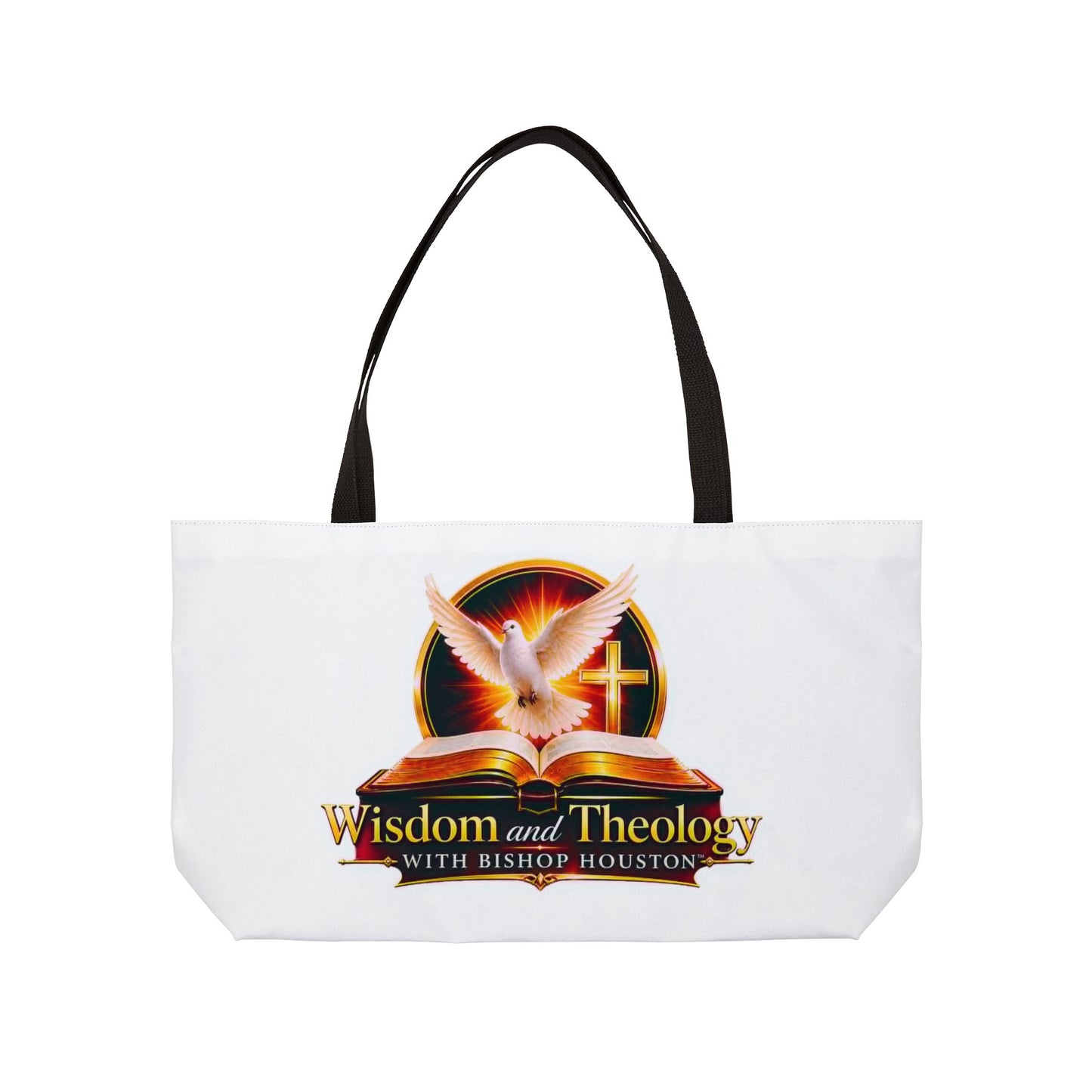 Weekender Tote — "Wisdom and Theology" Dove & Cross Christian Bible Bag