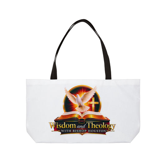 Weekender Tote — "Wisdom and Theology" Dove & Cross Christian Bible Bag
