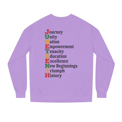Juneteenth Acrostic Sweatshirt — Journey Unity Nation Empowerment Tee