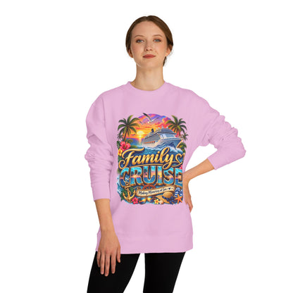 Family Cruise Sweatshirt – Tropical Cruise Vacation Crew Neck