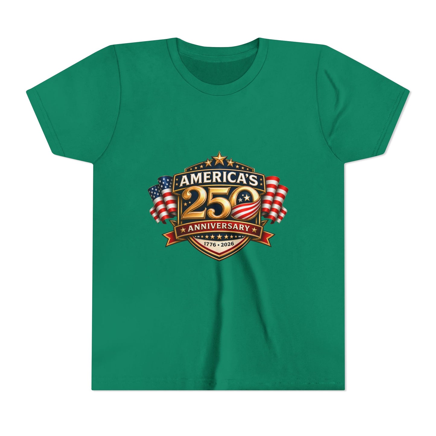 America's 250th Anniversary Youth Tee - Patriotic 1776–2026 Celebration Shirt