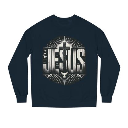 Jesus Graphic Sweatshirt — Vintage Cross & Dove Christian Crewneck