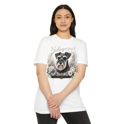 Schnauzer Floral Portrait T-Shirt