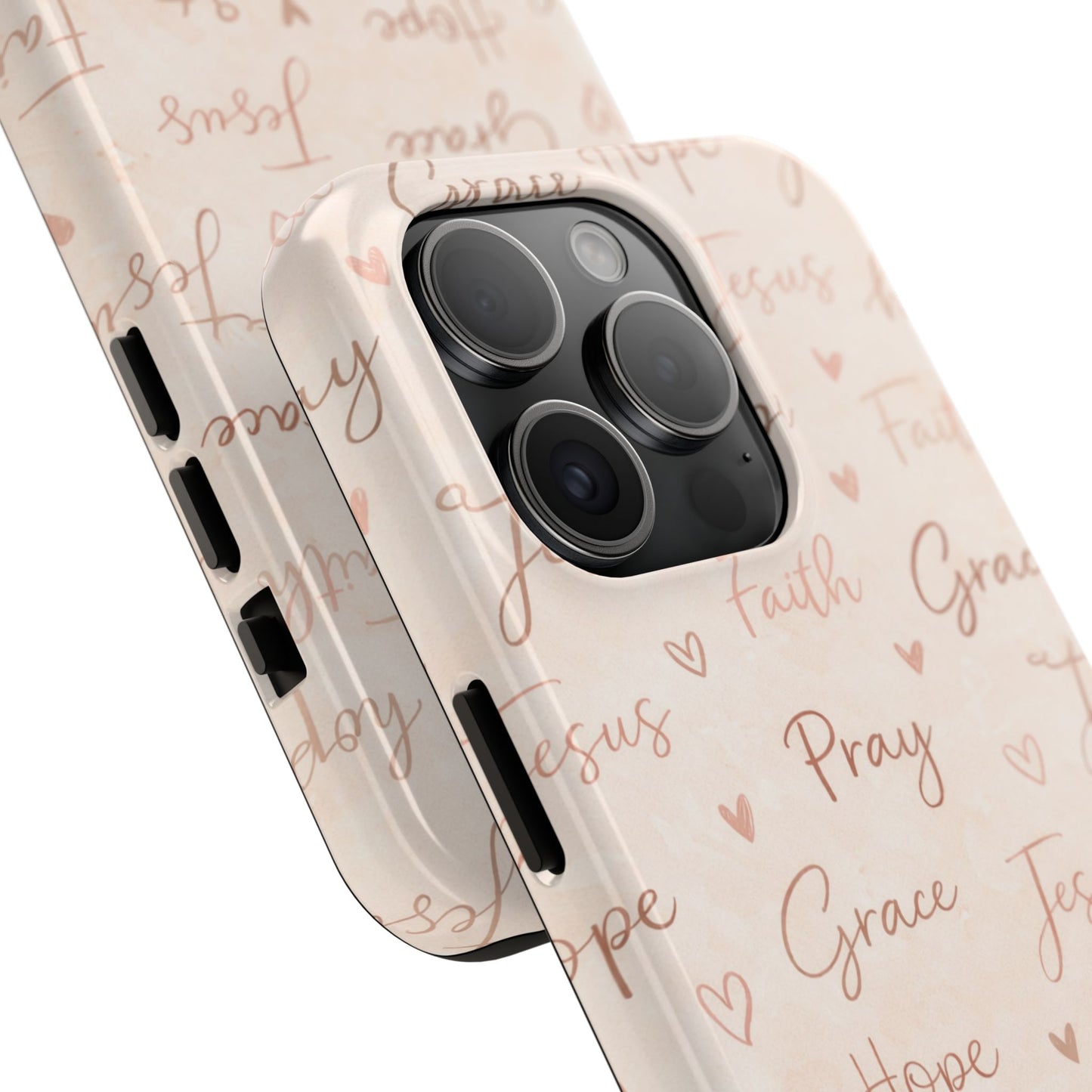 Pray Grace Hope Phone Case | Christian Floral iPhone Case