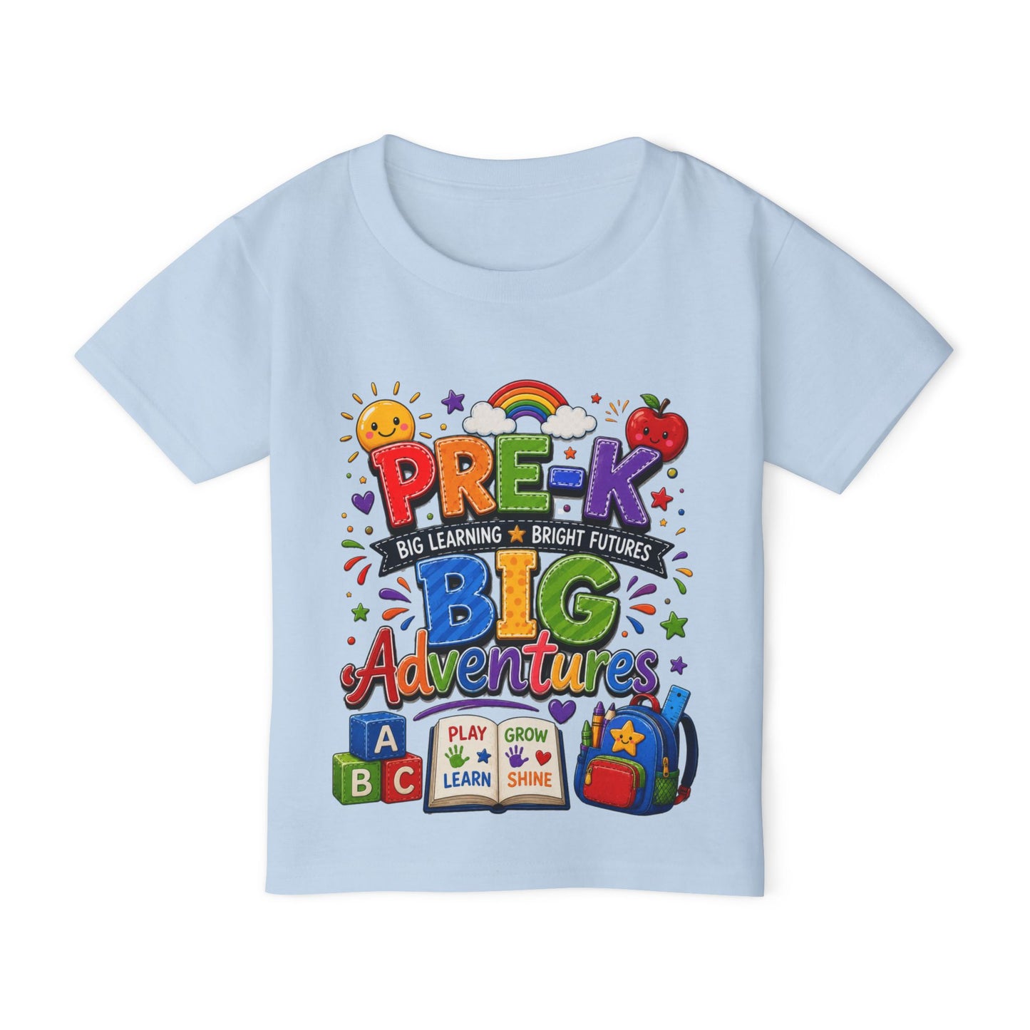 Pre-K Big Adventures Toddler T-Shirt — Bright Back-to-School Preschool Shirt