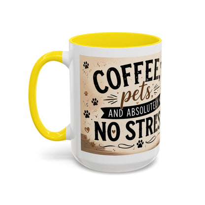 Dog and Cat Coffee Mug – "Best Friends, Best Life" Accent Tea Cup (11/15oz)