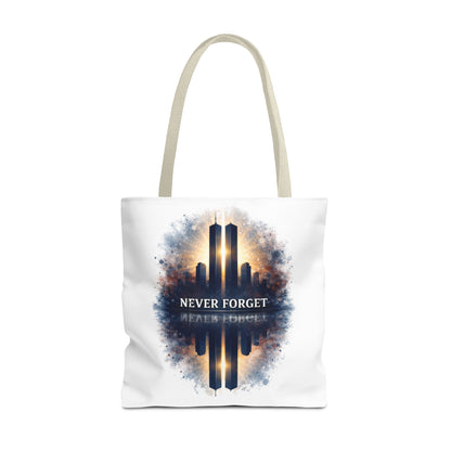 Never Forget Memorial Tote Bag — 9/11 Tribute Skyline All-Over Print