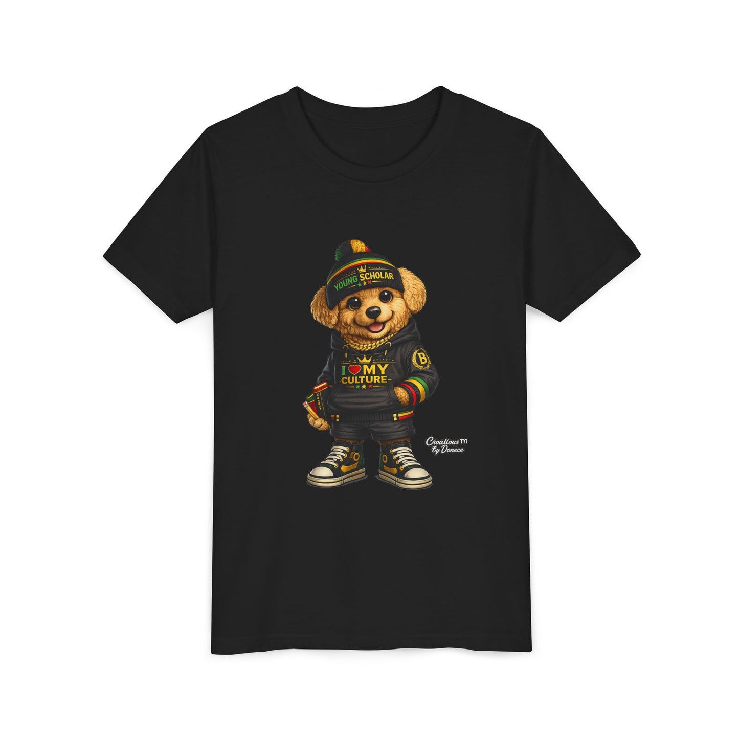 Youth Bear Graphic Tee – "I Love My Culture" Urban Streetwear