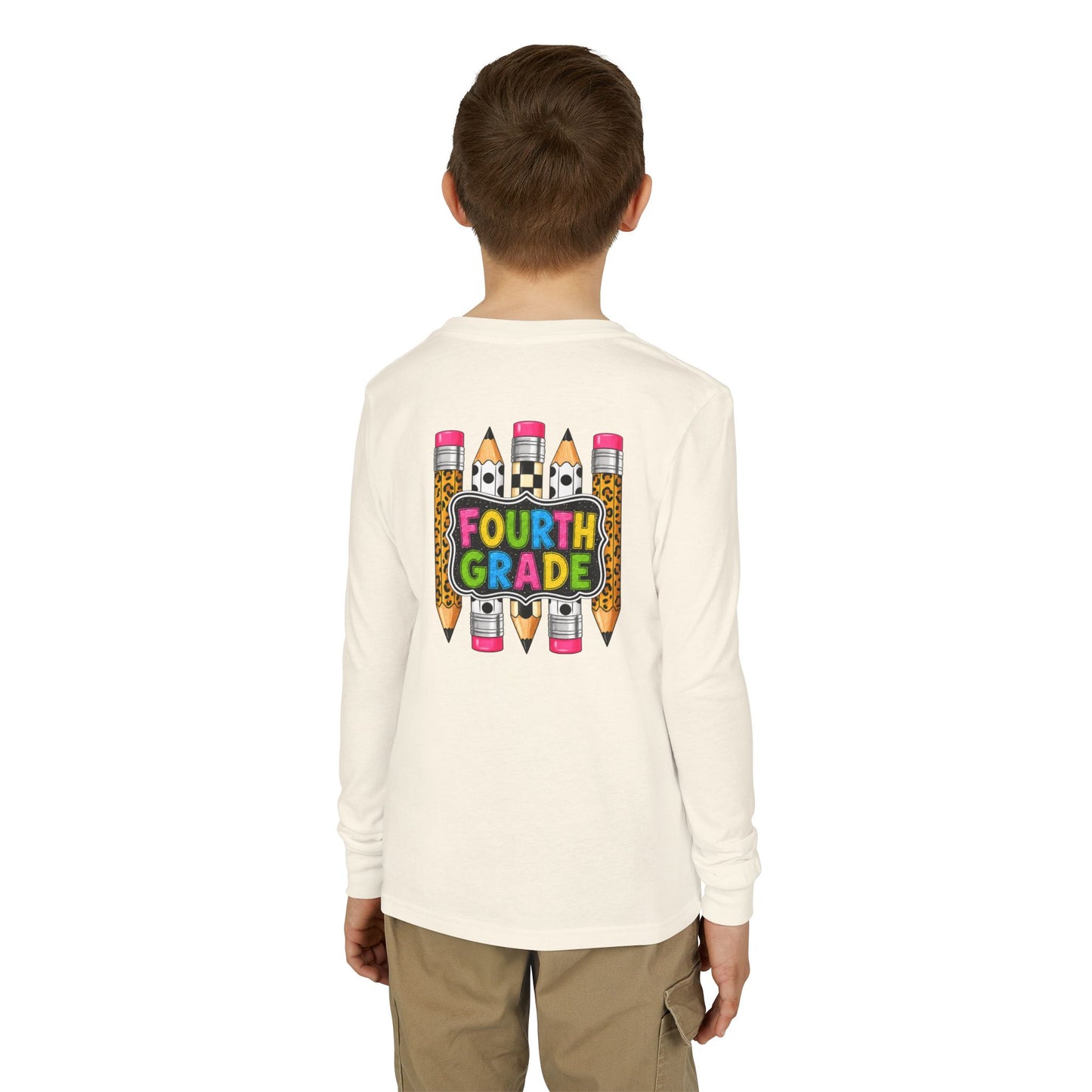 Fourth Grade Pencils Youth Long Sleeve Tee