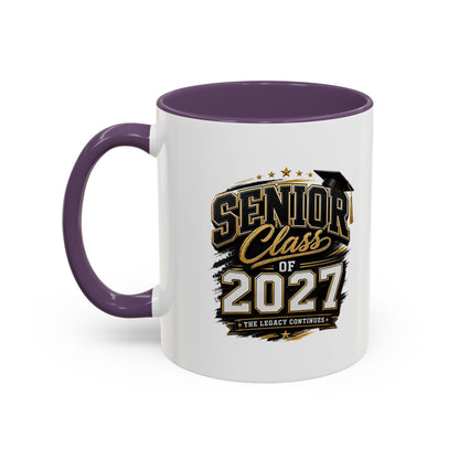 Senior Class of 2027 Accent Coffee Mug — Graduation Gift