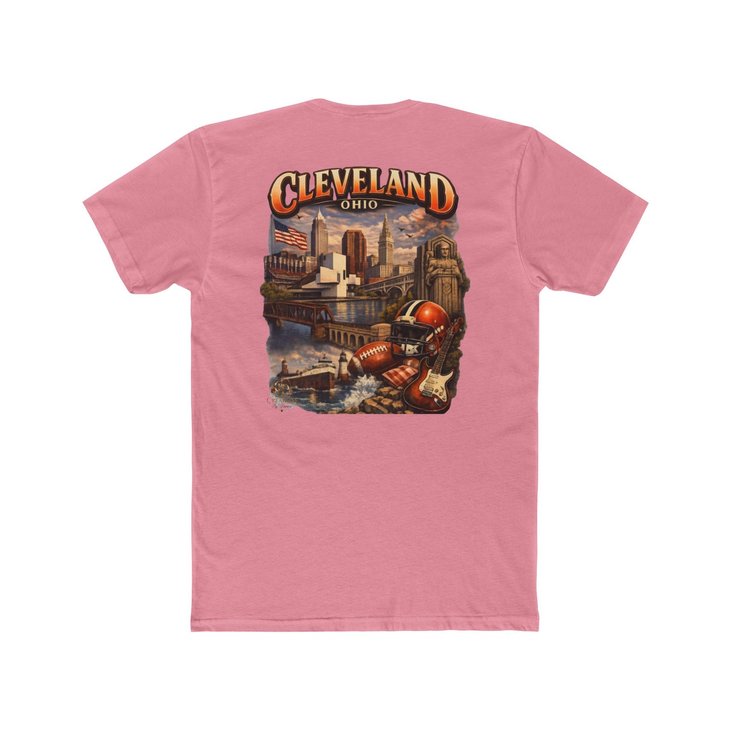 Cleveland Ohio Vintage Football Cityscape T-Shirt