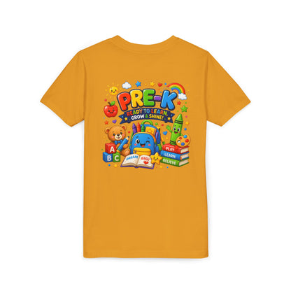 Pre-K Ready To Learn Kids T-Shirt — Colorful Preschool Back-to-School Tee