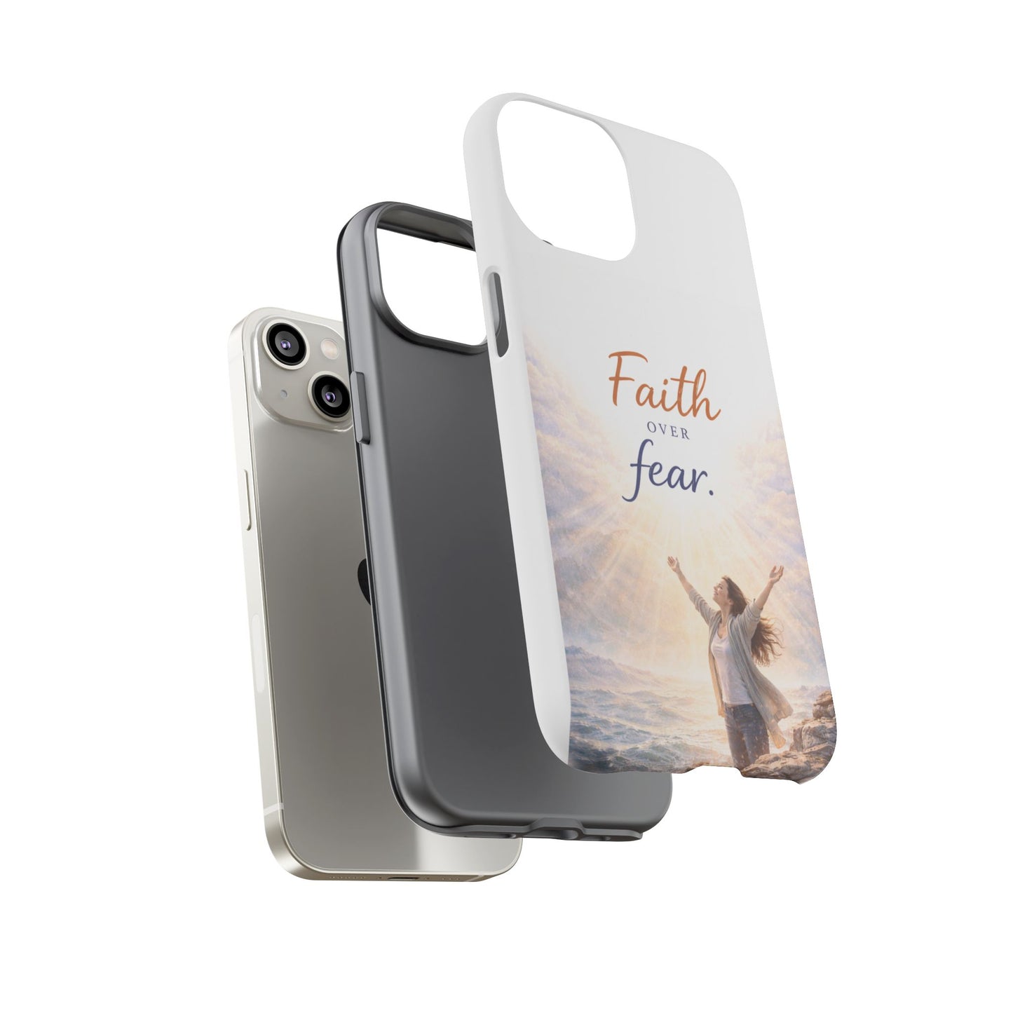 Faith Over Fear Phone Case — Inspirational Christian iPhone Cover