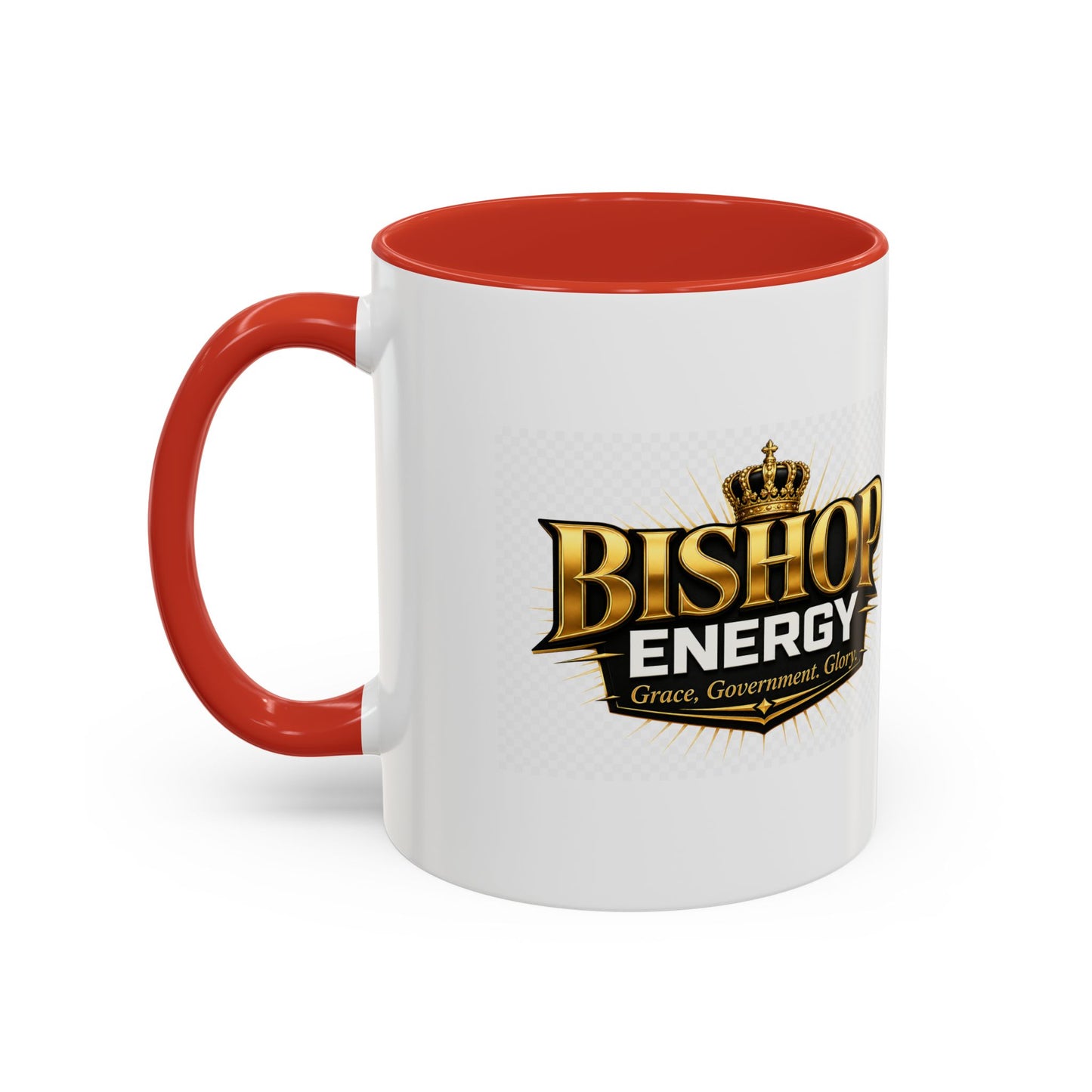 Bishop Energy Coffee Mug — Gold Crown Logo Accent Ceramic Mug (11/15oz)
