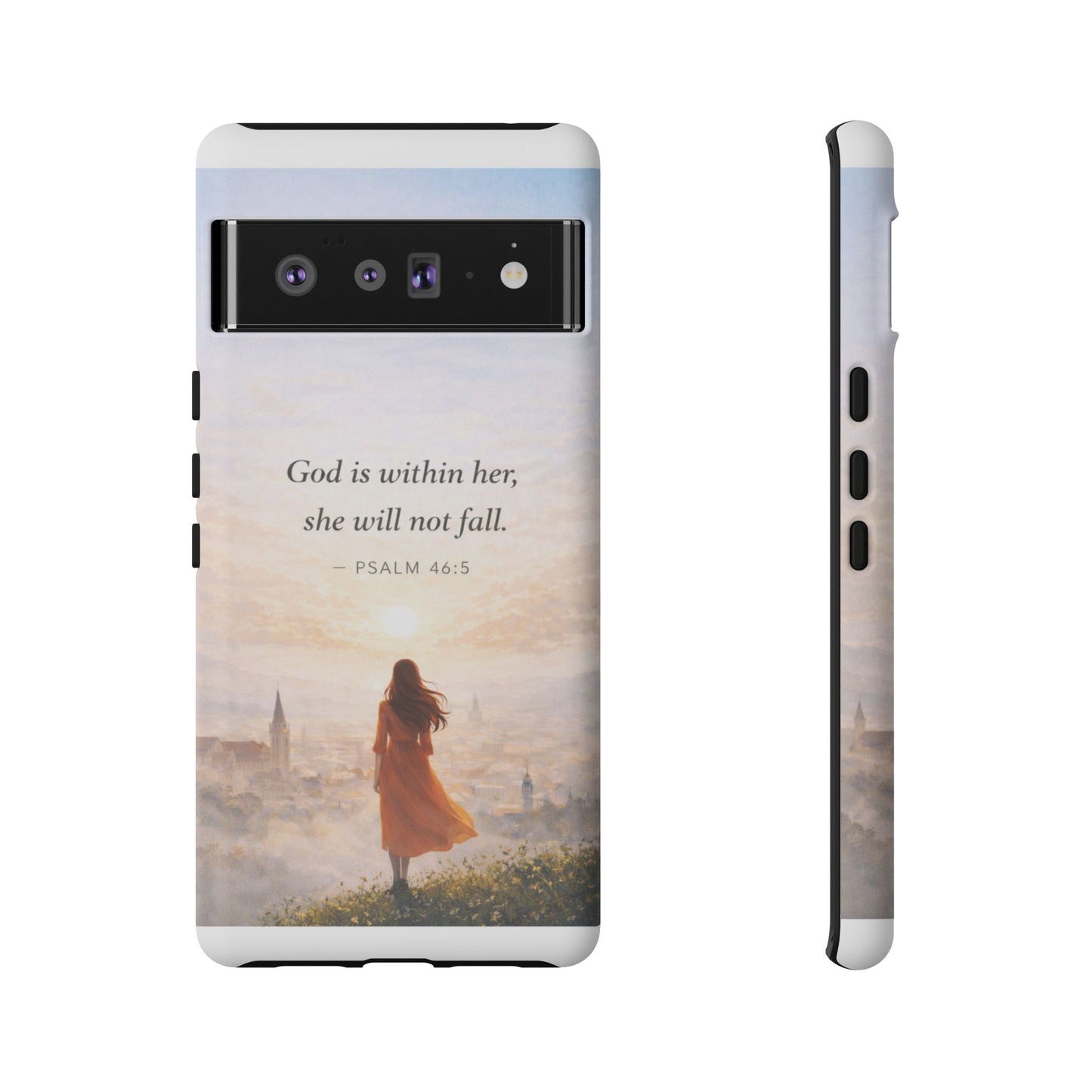 Inspirational Psalm 46:5 Phone Case — 'God is within her, she will not fall' Christian Phone Cover