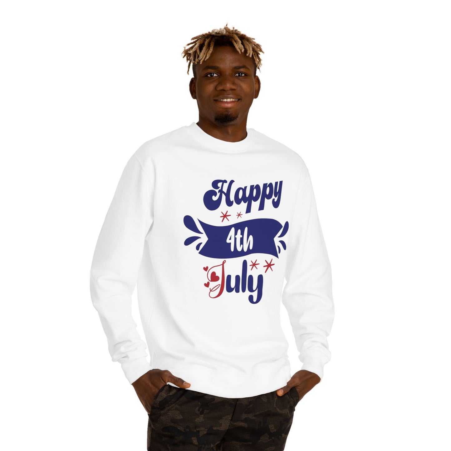 Happy 4th of July Sweatshirt — Patriotic Independence Day Crewneck