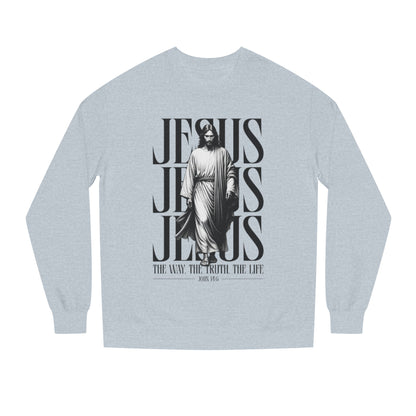 Jesus Crewneck Sweatshirt – The Way The Truth The Life Graphic