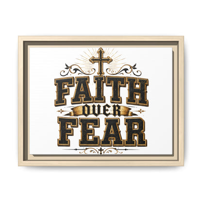 Faith Over Fear Framed Canvas Wall Art