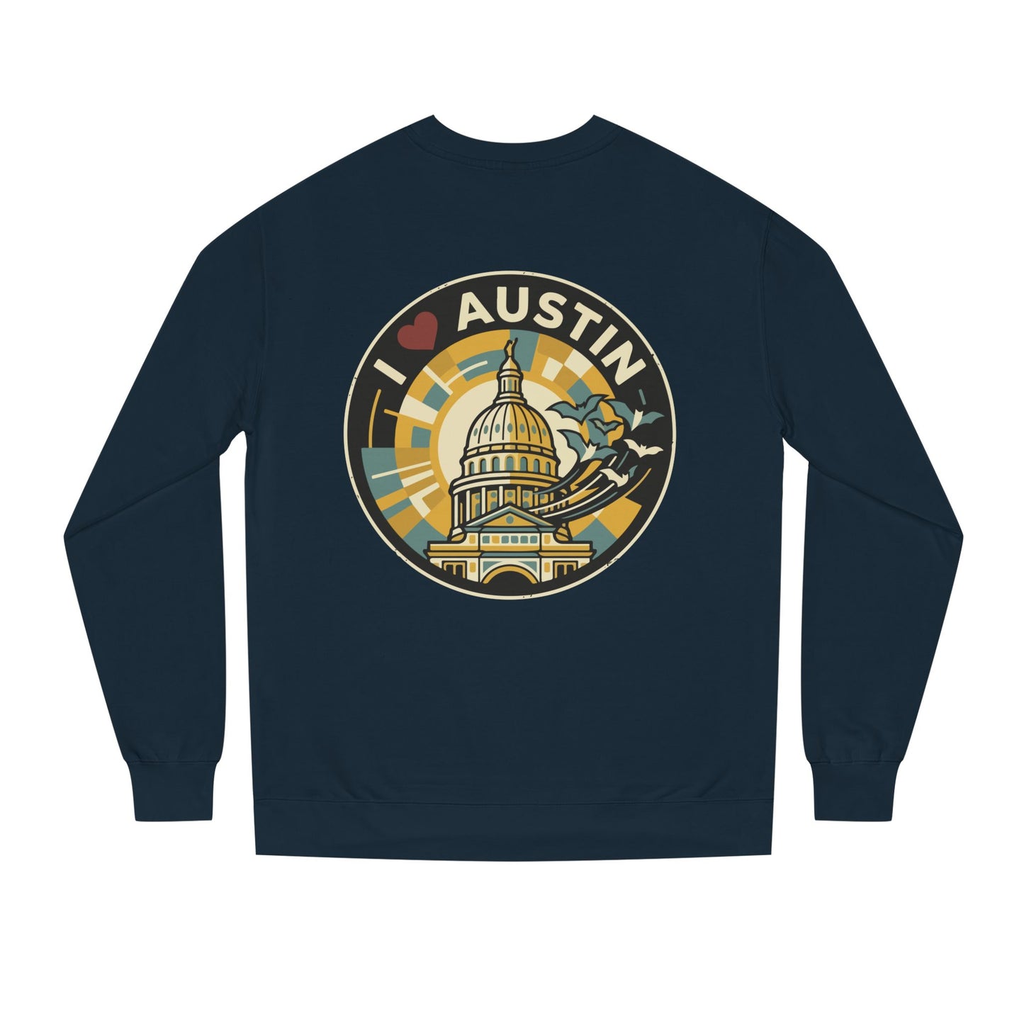 I  Austin Crewneck Sweatshirt — Austin Capitol Retro Graphic