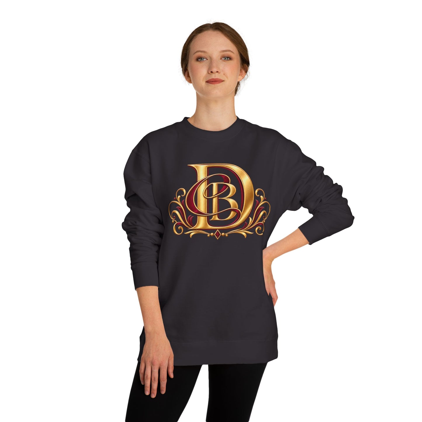 Monogram D Gold Ornate Crewneck Sweatshirt