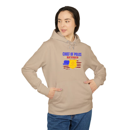 Chief of Police Retired Hoodie — Patriotic Police Badge Pullover